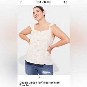 Torrid Size 5 Ruffle Sleeve Tank – Like New